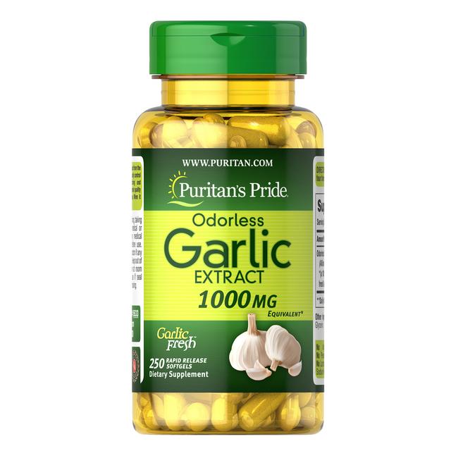 Puritan's Pride Odourless Garlic 1000mg - 250 Softgels on Productcaster.