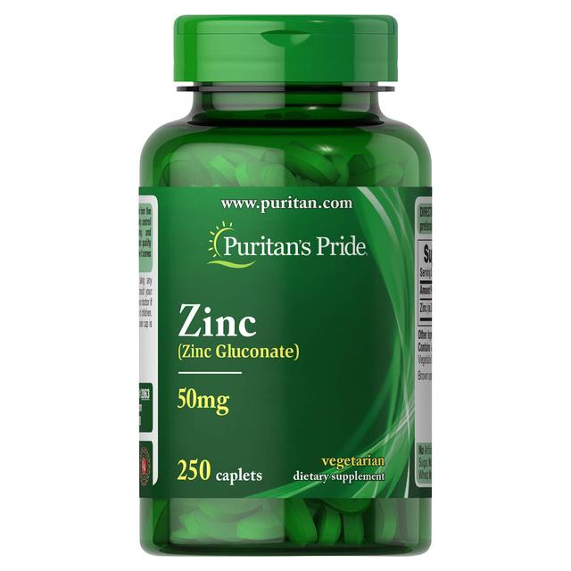 Puritan's Pride Gechelateerde Zink 50 mg - 250 caplets on Productcaster.