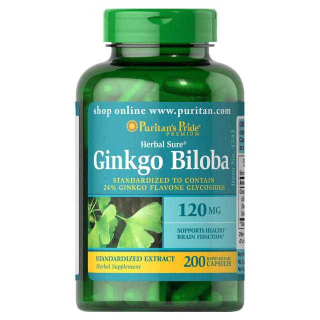 Puritan's Pride Ginkgo Biloba 120 mg - 200 capsules on Productcaster.