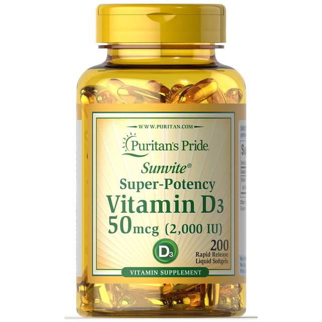 Puritan's Pride Superkrachtige D3 2000 IE - 200 softgels on Productcaster.