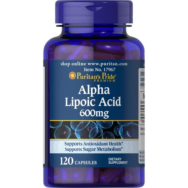 Puritan's Pride Alfaliponzuur 600 mg - 120 capsules on Productcaster.