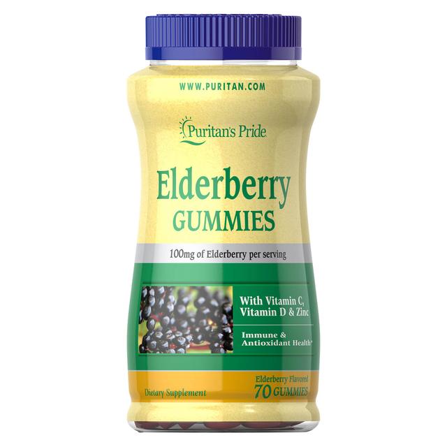 Puritan's Pride Vlierbesgummie 100 mg - 70 gummies on Productcaster.