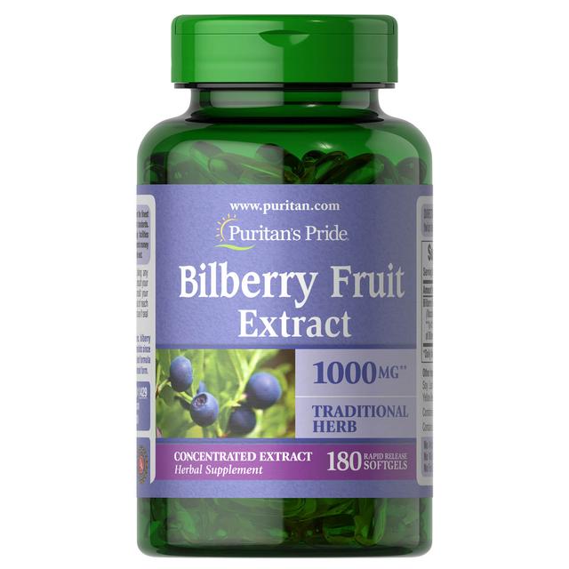 Puritan's Pride Bosbessen 1000 mg - 180 softgels on Productcaster.