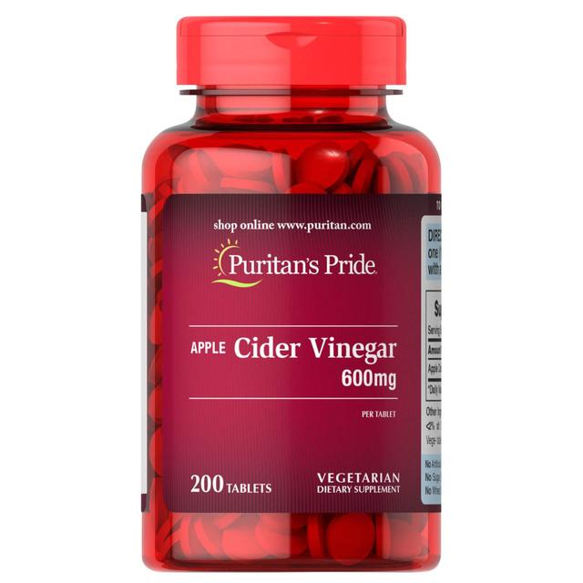 Puritan's Pride Appelciderazijn 600 mg - 200 tabletten on Productcaster.