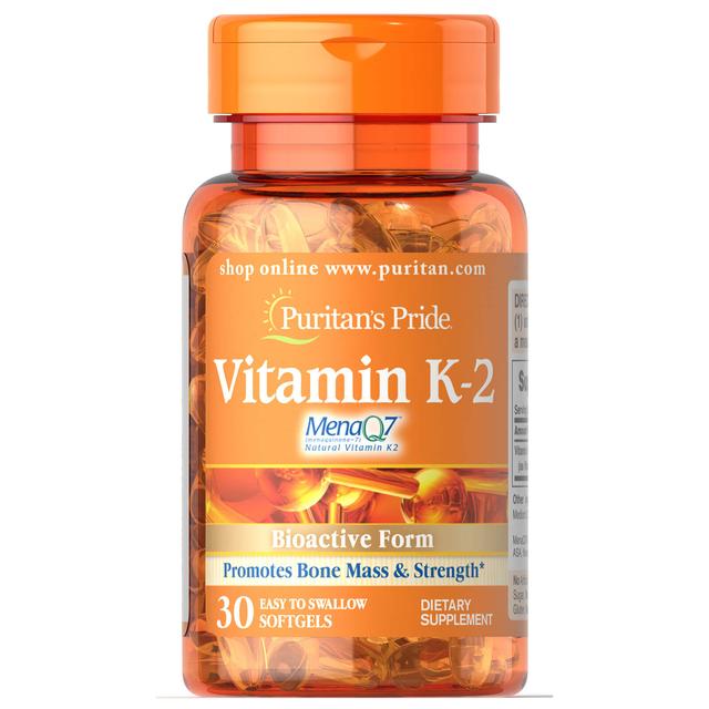 Puritan's Pride Vitamine K2 100 mcg - 30 softgels on Productcaster.