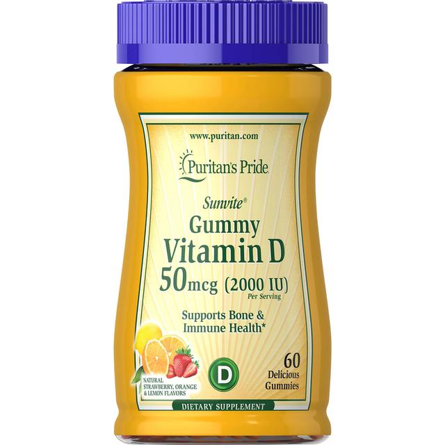 Puritan's Pride Vitamine D 2000 IE Gummies - 60 gummies on Productcaster.