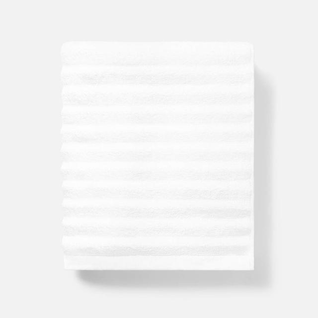 ESPA Ribbed Wave Hand Towel - White - 100 x 160cm on Productcaster.