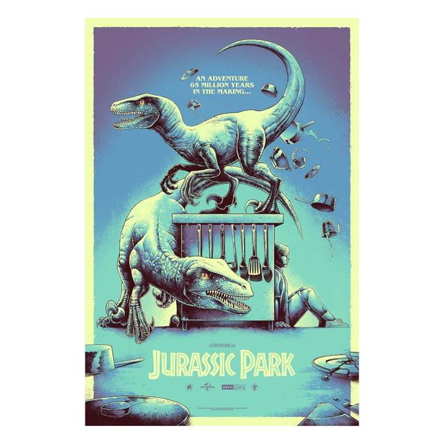 Jurassic Park Evergreen Jurassic Park 18X12 muestra de lámina de arte Multicolor on Productcaster.