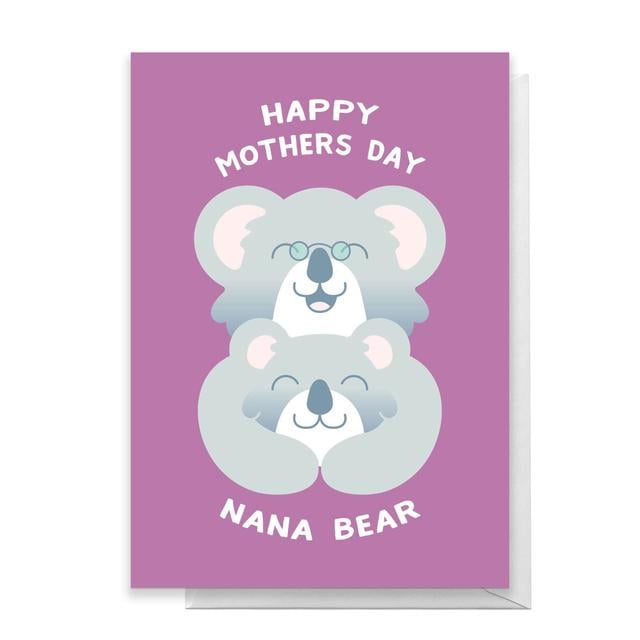 Happy Mothers Day Nana Bear Greetings Card - Large Card on Productcaster.