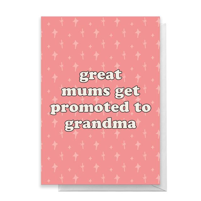 Great Mums Get Promoted To Grandma Greetings Card - Large Card on Productcaster.