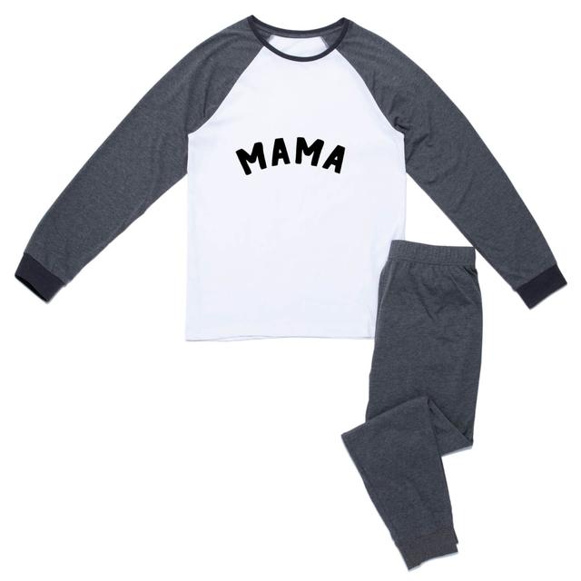 Mama Women's Pyjama Set - Grey White - S on Productcaster.