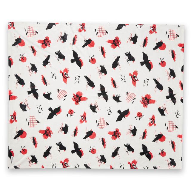 Hitchcock The Birds Flight Collage Fleece Blanket - M on Productcaster.