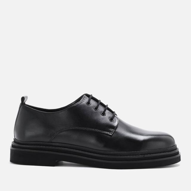 Walk London Men's Brooklyn Leather Derby Shoes - Black - UK 8 on Productcaster.