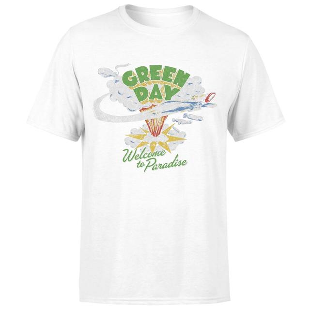 Camiseta Paradise para hombre de Green Day - Blanco - M on Productcaster.