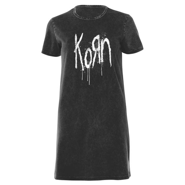 Camiseta de tirantes para mujer Splatter de Korn - Black Acid Wash - L on Productcaster.