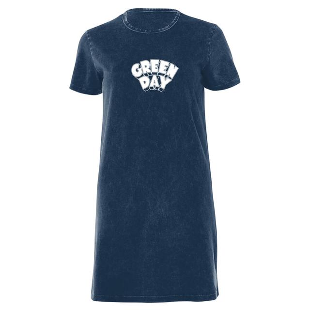 Green Day Bold Women's T-Shirt Dress - Navy Acid Wash - S on Productcaster.