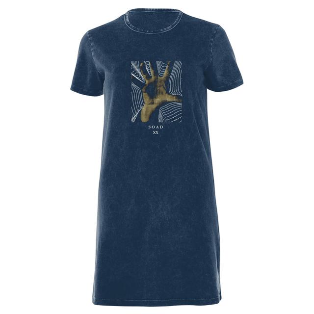 System Of A Down Hand Women's T-Shirt Dress - Navy Acid Wash - XS on Productcaster.