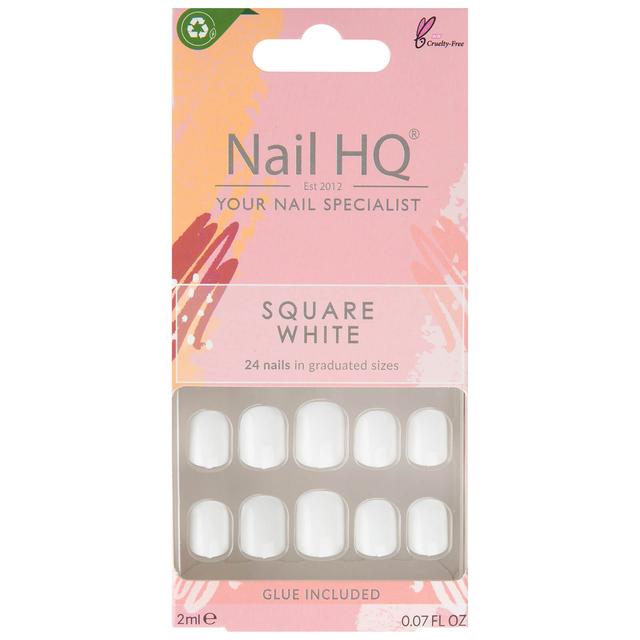 Nail HQ Square White Nails (24 Pieces) on Productcaster.