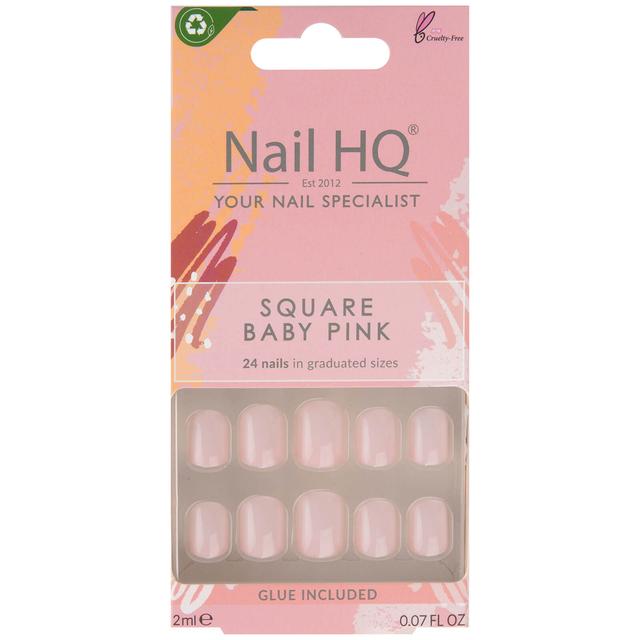 Nail HQ Square Baby Pink Nails (24 Pieces) on Productcaster.