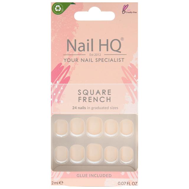 Nail HQ Square French Nails (24 Pieces) on Productcaster.