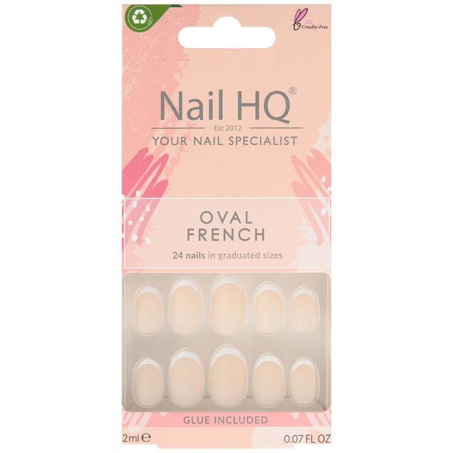 Nail HQ Oval French Nails (24 Pieces) on Productcaster.