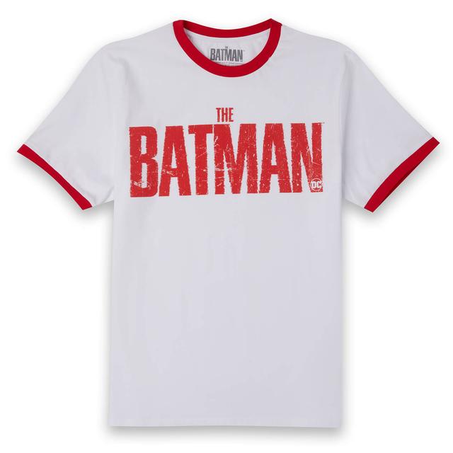 The Batman Core Logo Unisex Ringer T-Shirt - White/Red - L on Productcaster.