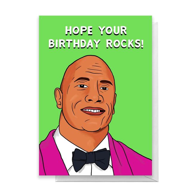 Hope Your Birthday Rocks! Greetings Card - Large Card on Productcaster.