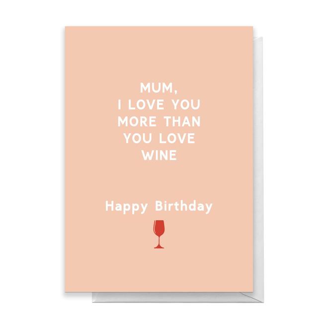 Mum Birthday Wine Greetings Card - Large Card on Productcaster.