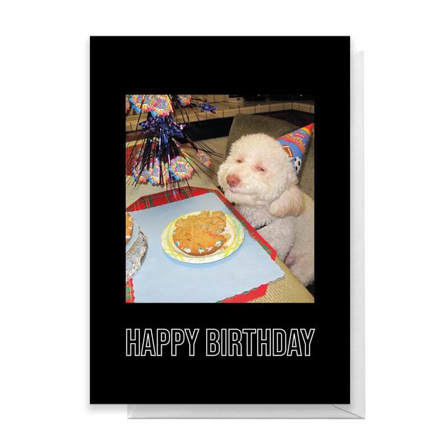 Happy Birthday Dog Meme Greetings Card - Large Card on Productcaster.