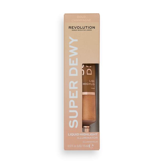 Makeup Revolution Superdewy Liquid Highlighter 15ml (Various Shades) - Gold Lights on Productcaster.