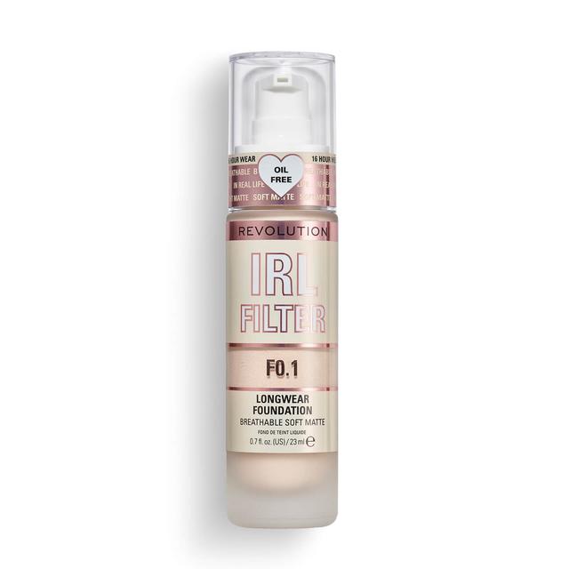 Makeup Revolution IRL Filter Longwear Foundation 23ml (Various Shades) - F0.1 on Productcaster.