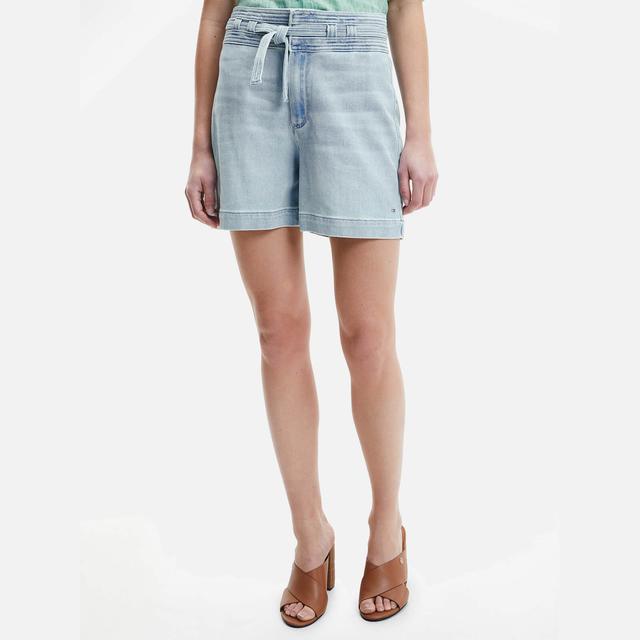 Tommy Hilfiger Women's Denim Flare Short Rox Belt - Rox - L on Productcaster.