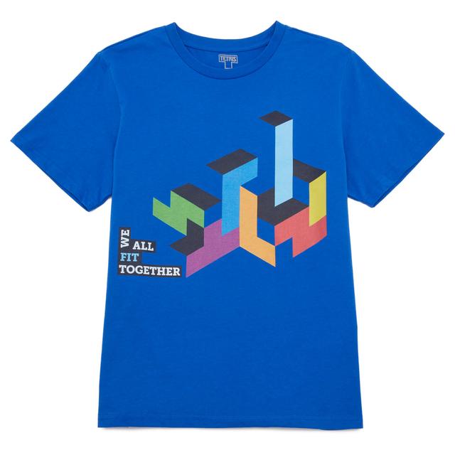 Camiseta unisex We All Fit Together de Tetris - Azul - M - Blue on Productcaster.