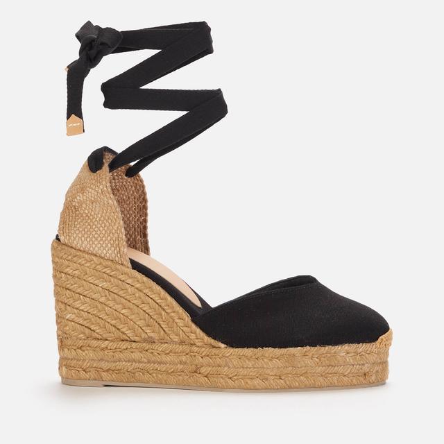 Castañer Women's Chiara 8Ed Wedged Espadrilles - Negro - UK 7 on Productcaster.