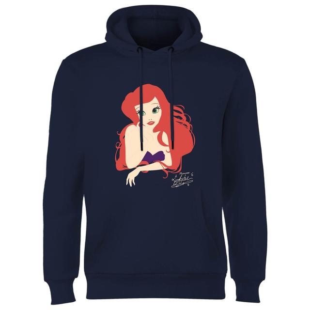 Disney Princess Colour Silhouette Ariel Hoodie - Navy - XXL on Productcaster.