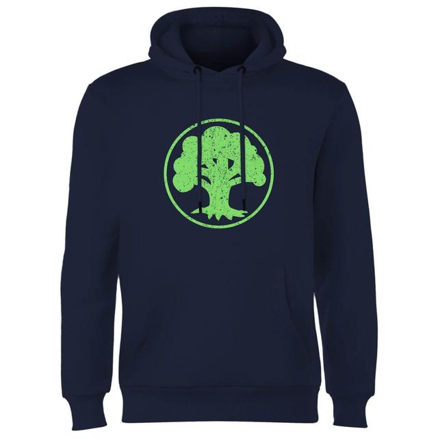 Magic the Gathering Mana Green Hoodie - Navy - M on Productcaster.