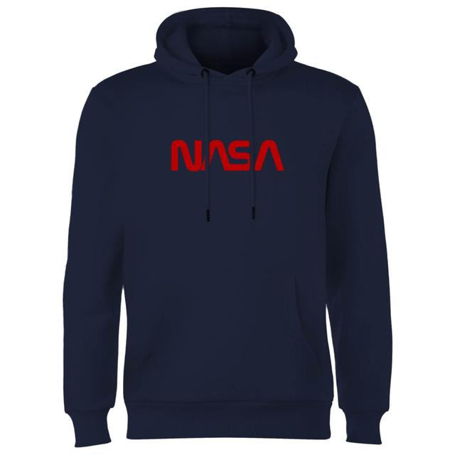 Sudadera con capucha Worm Logotype de NASA - Azul marino - L on Productcaster.