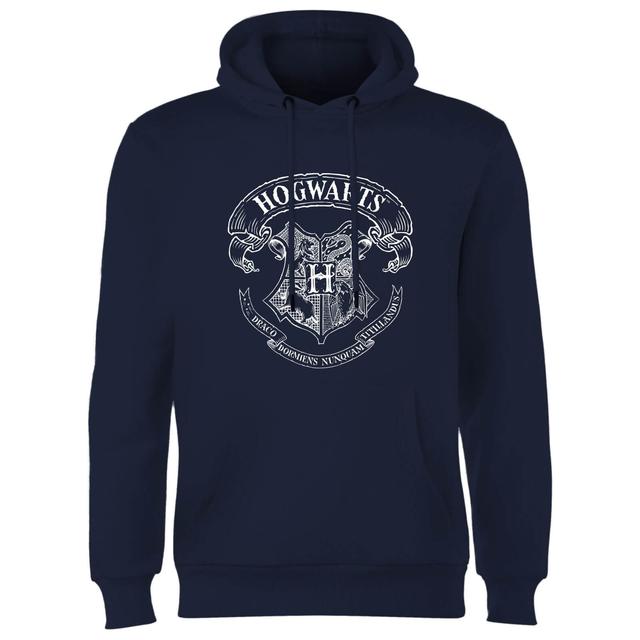 Harry Potter Hogwarts Crest Hoodie - Navy - M on Productcaster.