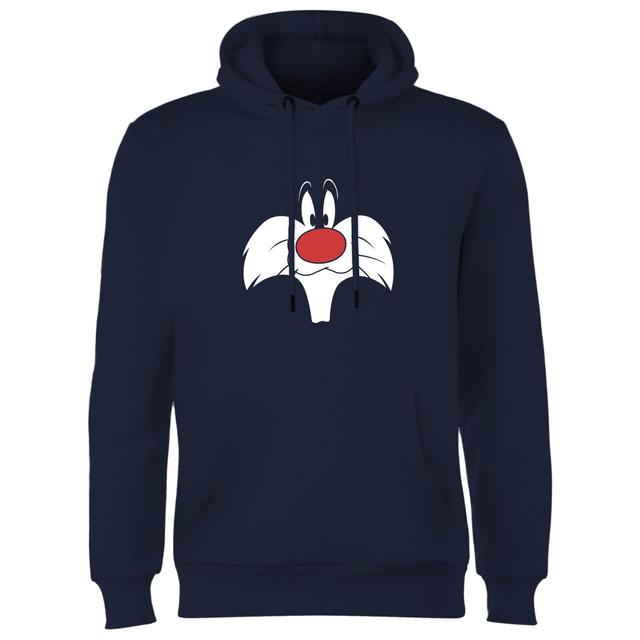 Looney Tunes Sylvester Big Face Hoodie - Navy - L on Productcaster.