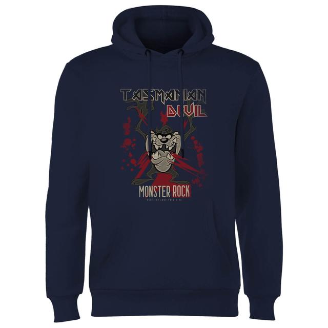 Looney Tunes Tasmanian Devil Monster Rock Hoodie - Navy - XXL on Productcaster.