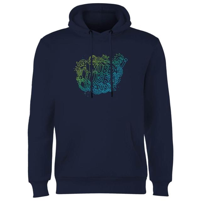 Rick and Morty Wubba Lubba Dub Dub Hoodie - Navy - M on Productcaster.