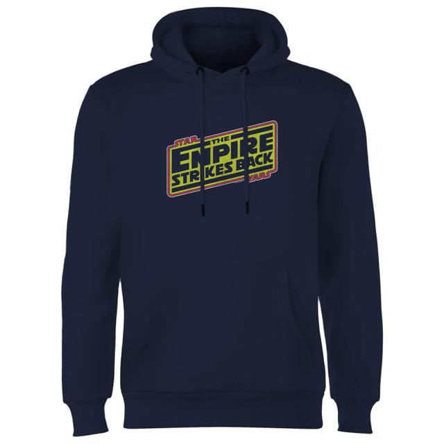 Star Wars Classic Empire Strikes Back Logo Hoodie - Navy - S on Productcaster.