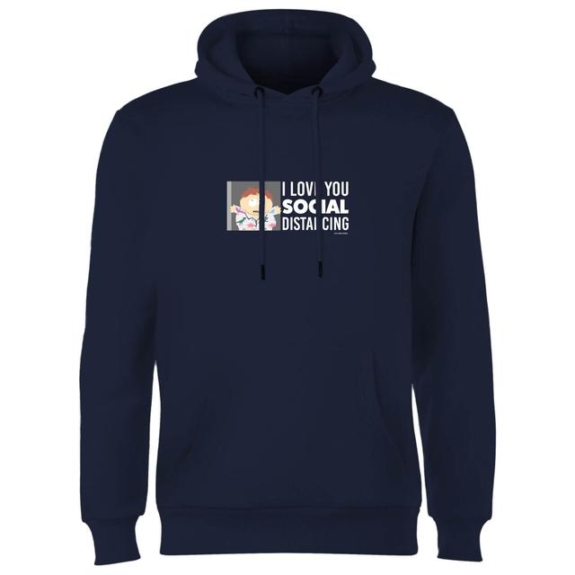 South Park Cartman I Love You Social Distancing Hoodie - Navy - XXL on Productcaster.