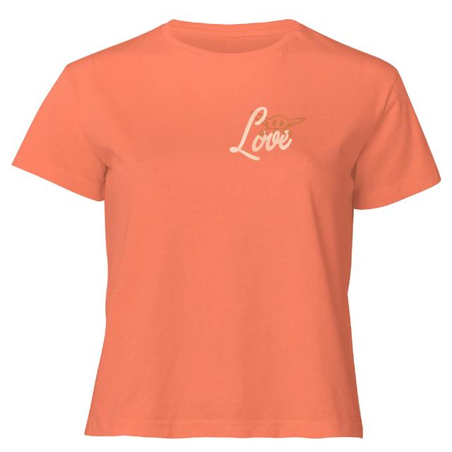 Star Wars Mandalorian Grogu Love Women's Cropped T-Shirt - Coral - XS - Korallenrot on Productcaster.