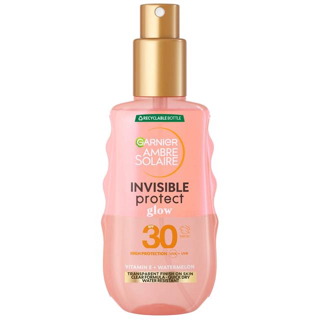 Garnier Ambre Solaire Invisible Protect Glow Transparent SPF30 Sun Cream Spray - Watermelon 150ml on Productcaster.