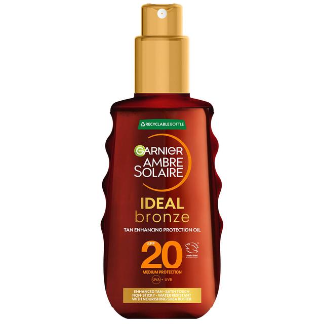 Garnier Ambre Solaire Ideal Bronze Protective Oil SPF20 Sun Cream Spray 150ml on Productcaster.