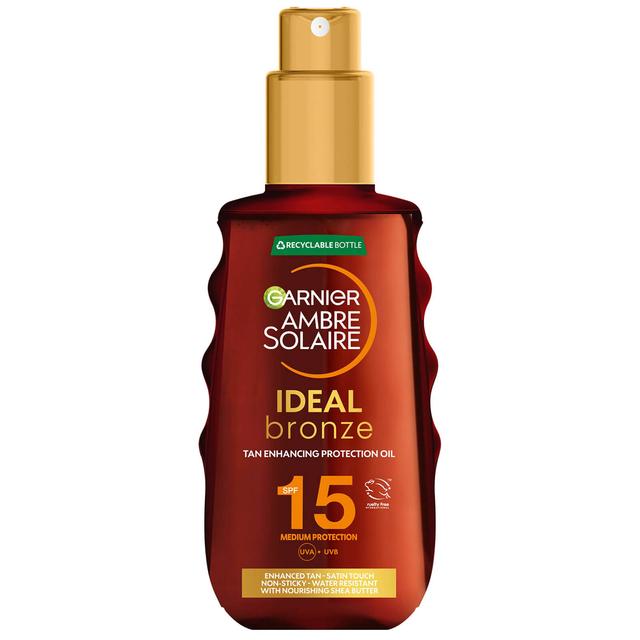 Garnier Ambre Solaire Ideal Bronze Protective Oil SPF15 Sun Cream Spray 150ml on Productcaster.