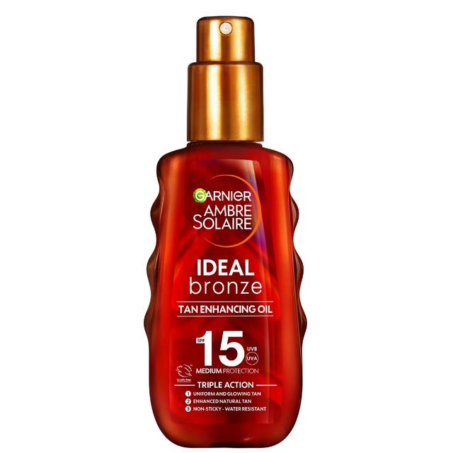 Garnier Ambre Solaire Ideal Bronze Protective Oil SPF15 Sun Cream Spray 150ml on Productcaster.