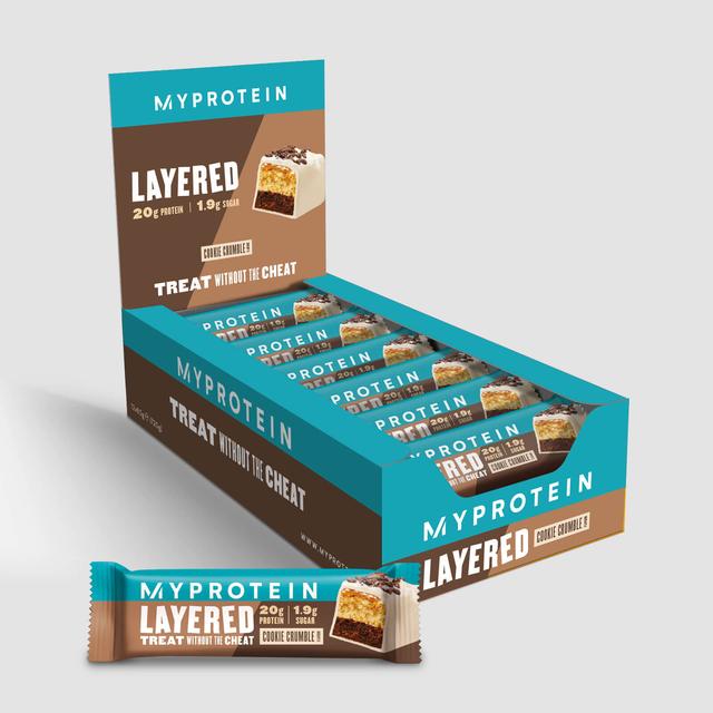 Layered Protein Bar szelet - 12 x 60g - Cookie Crumble on Productcaster.