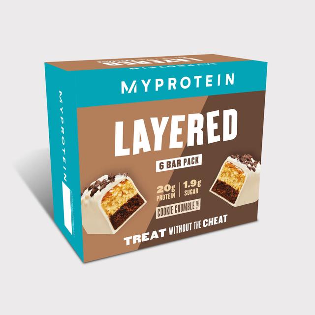 Layered Protein Bar szelet - 6 x 60g - Cookie Crumble on Productcaster.